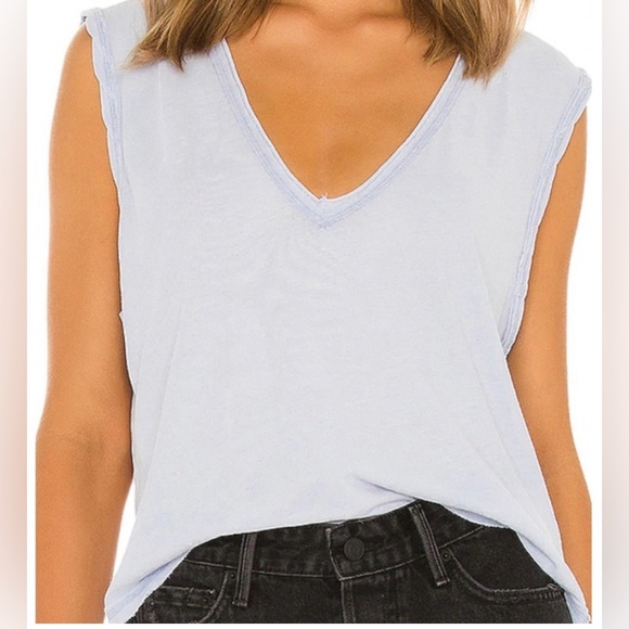 Free People Tops - FREE PEOPLE Light Blue Dreamy Tank Top